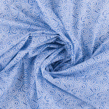 Voile de coton imprimé - BLEUS DU QUOTIDIEN - 011 - Bleu