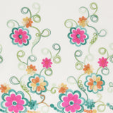 Embroidered Cotton Voile - IBIZA - 001 - Pink