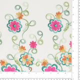 Embroidered Cotton Voile - IBIZA - 001 - Pink