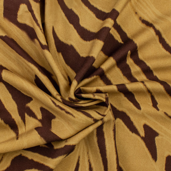 Rayon Twill Print - AROMA - 001 - Coffee