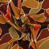 Rayon Twill Print - AROMA - 002 - Chocolate