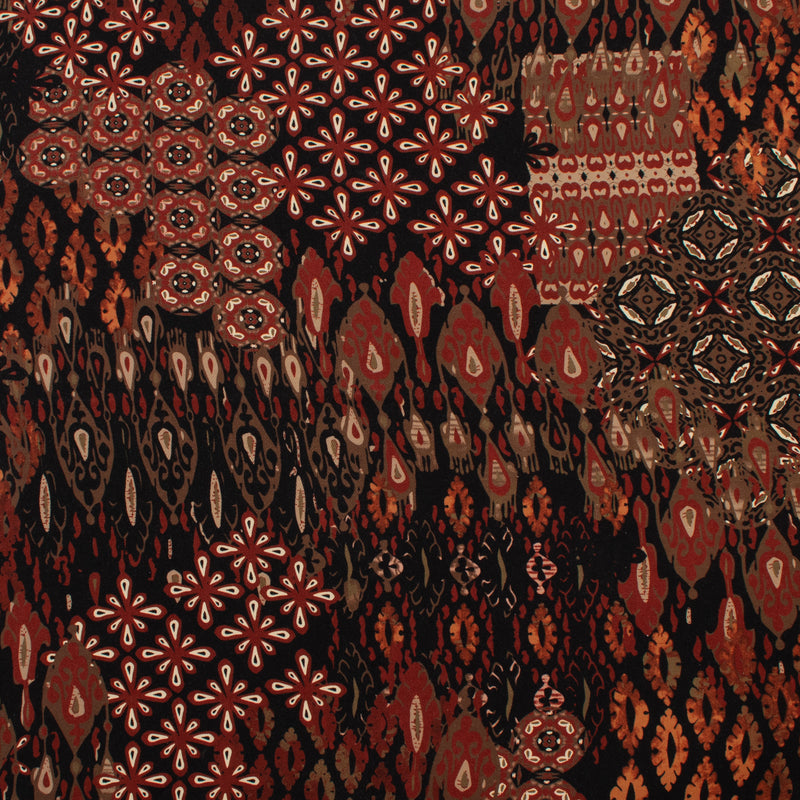Rayon Twill Print - AROMA - 003 - Brown