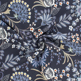 Rayon Twill Print - PANDORA - 001 - Navy