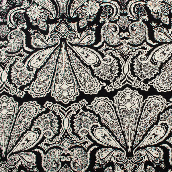 Rayon Twill Print - PANDORA - 002 - Black