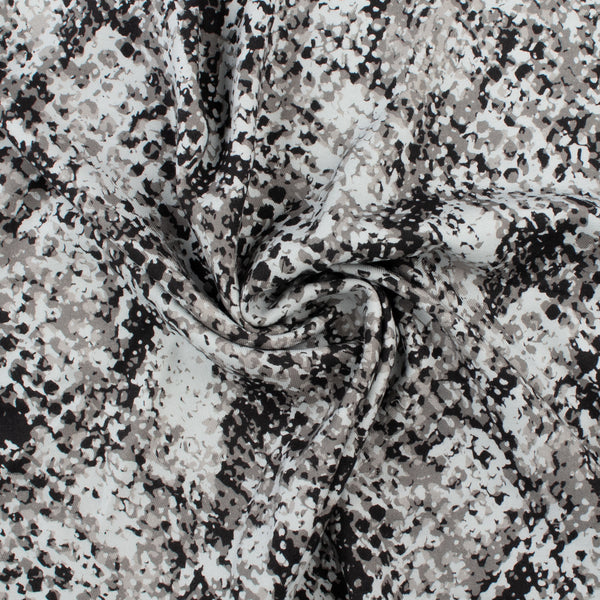 Rayon Twill Print - PANDORA - 003 - Greystone