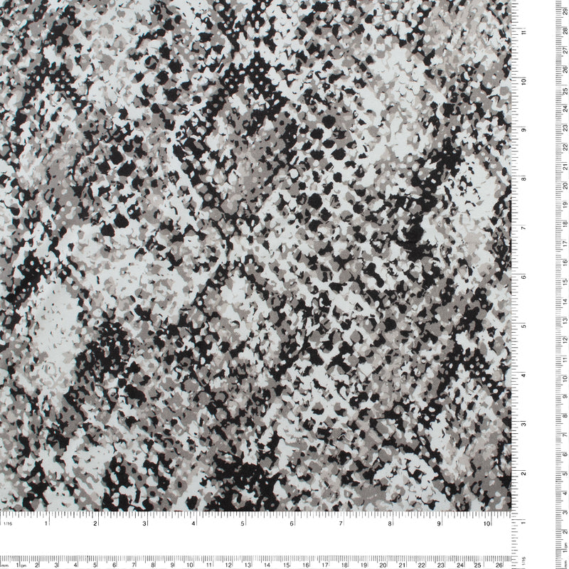 Rayon Twill Print - PANDORA - 003 - Greystone