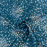 Rayonne sergée imprimée - PANDORE - 006 - Bleu Profond