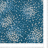 Rayonne sergée imprimée - PANDORE - 006 - Bleu Profond