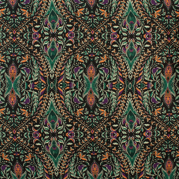 Rayon Twill Print - PANDORA - 008 - Black