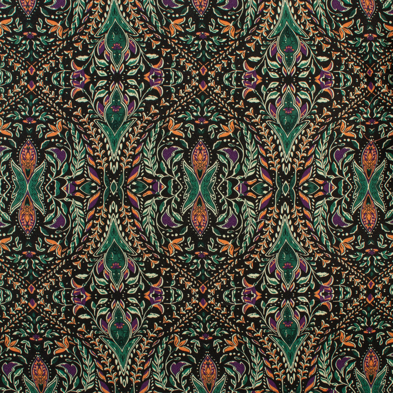 Rayon Twill Print - PANDORA - 008 - Black