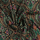 Rayon Twill Print - PANDORA - 008 - Black
