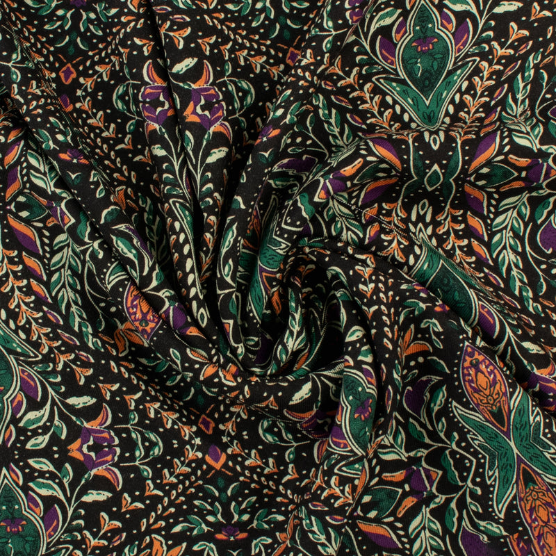 Rayon Twill Print - PANDORA - 008 - Black