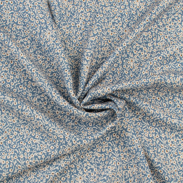 Rayon Twill Print - MANCHESTER - 003 - Blue