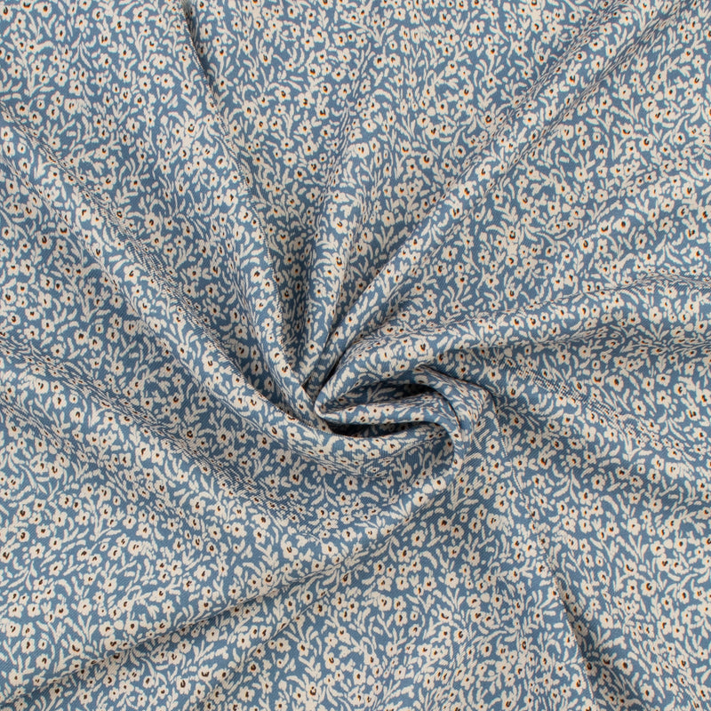 Rayon Twill Print - MANCHESTER - 003 - Blue