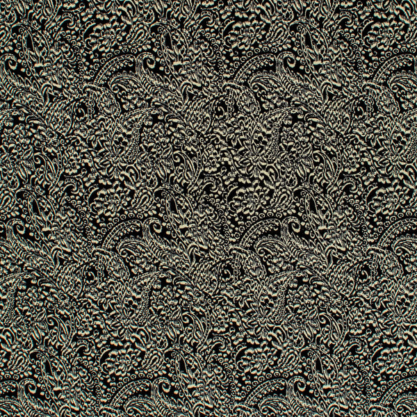 Rayon Twill Print - MANCHESTER - 004 - Black
