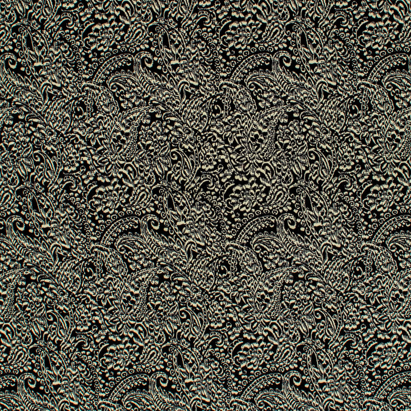 Rayon Twill Print - MANCHESTER - 004 - Black