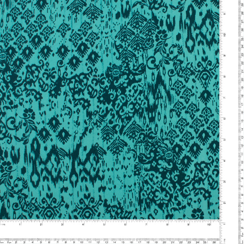 Rayon Twill Print - MANCHESTER - 005 - Dusty Aqua