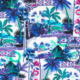 Popeline de rayonne imprimée - <MILA> - 002 - Blanc