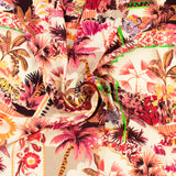 Popeline de rayonne imprimée - <MILA> - 003 - Crème