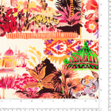 Popeline de rayonne imprimée - <MILA> - 003 - Crème