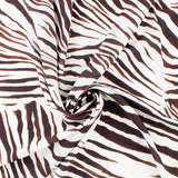 Popeline de rayonne imprimée - <MILA> - 004 - Brun