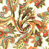 Popeline de rayonne imprimée - <MILA> - 006 - Vert