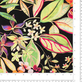 Popeline de rayonne imprimée - <MILA> - 010 - Noir