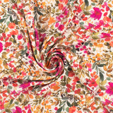 Popeline de rayonne imprimée - <MILA> - 012 - Crème