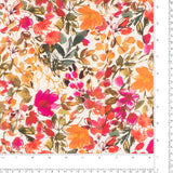 Popeline de rayonne imprimée - <MILA> - 012 - Crème