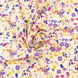 Popeline de rayonne imprimée - <MILA> - 014 - Ivoire