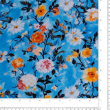 Popeline de rayonne imprimé - <MORGAN> - 005 - Bleu