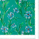 Rayon Poplin Print - MORGAN - 013 - Aqua