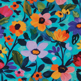 Rayon Poplin Print - MORGAN - 015 - Turquoise