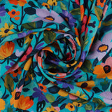 Rayon Poplin Print - MORGAN - 015 - Turquoise