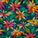 Rayon Poplin Print - MORGAN - 017 - Emerald