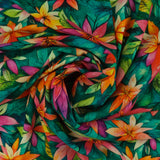 Rayon Poplin Print - MORGAN - 017 - Emerald