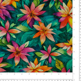 Rayon Poplin Print - MORGAN - 017 - Emerald