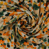 Rayon Poplin Print - MORGAN - 025 - Tangerine