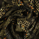 Rayon Print - ARIELLE - 002 - Black