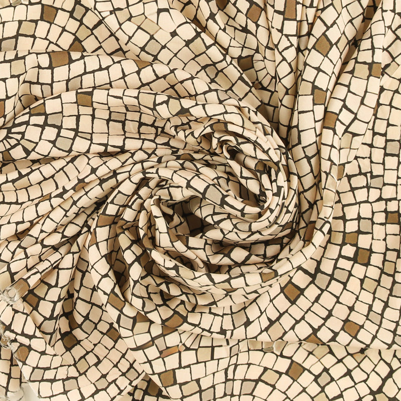 Rayon Print - ARIELLE - 005 - Beige