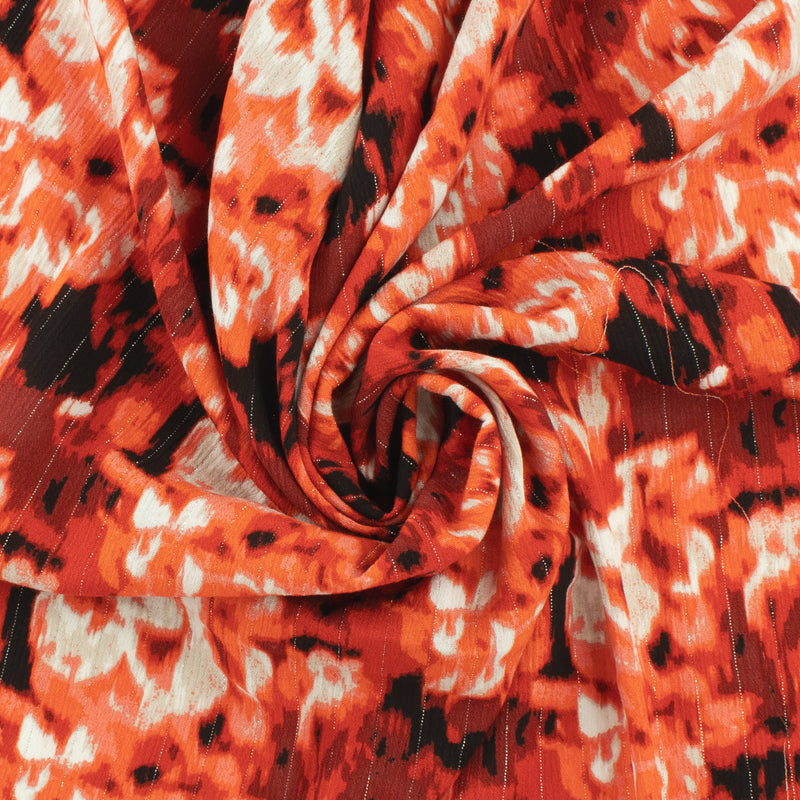 Metalic Crinkled Stripe - PANDORA - 001 - Red