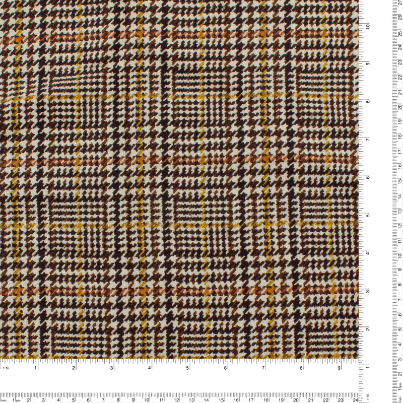 Rayon Challis Print - NORA - 001 - Brown