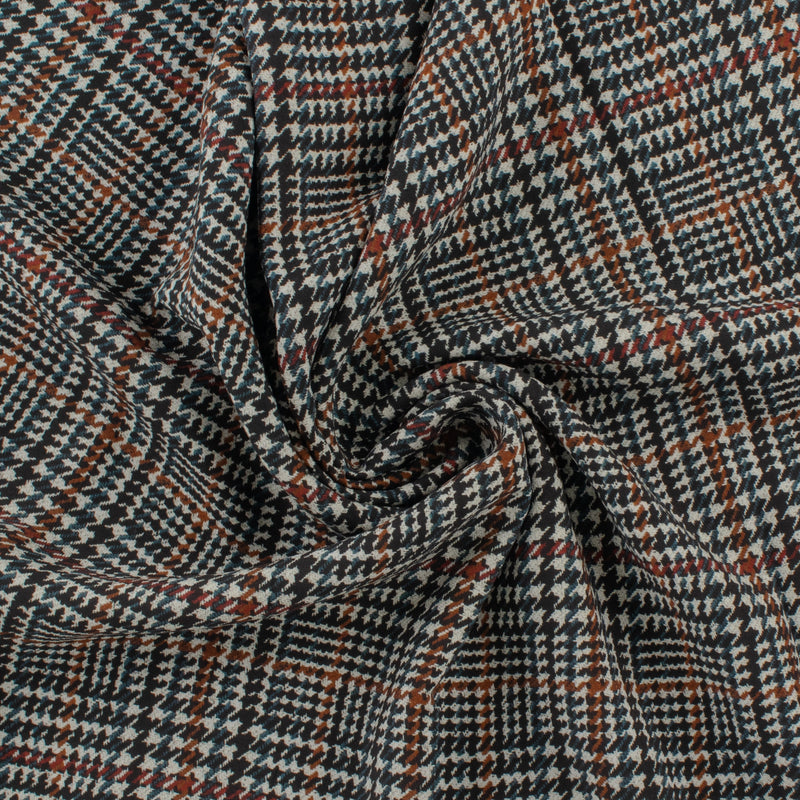 Challis de rayonne imprimé - NORA - 002 - Noir