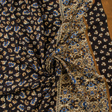 Challis de rayonne imprimé - NORA - 003 - Noir