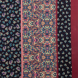 Challis de rayonne imprimé - NORA - 004 - Marine