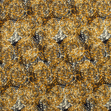 Challis de rayonne imprimé - NORA - 005 - Moutarde