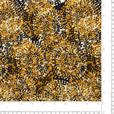 Challis de rayonne imprimé - NORA - 005 - Moutarde