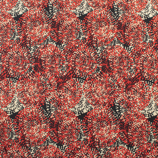 Rayon Challis Print - NORA - 006 - Red