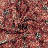 Rayon Challis Print - NORA - 006 - Red