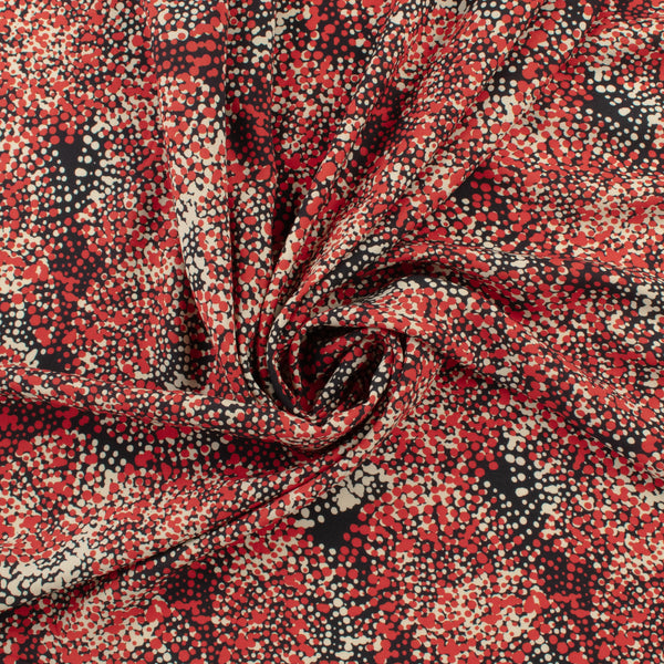 Rayon Challis Print - NORA - 006 - Red